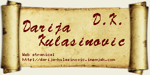 Darija Kulašinović vizit kartica